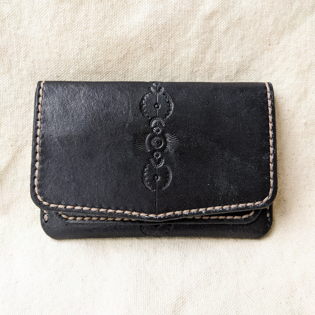 Black Stamped Wallet