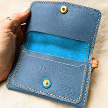 Load image into Gallery viewer, Turquoise Suede &amp; Pebbled Wallet
