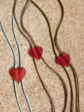 Load image into Gallery viewer, Leather Heart Bolos
