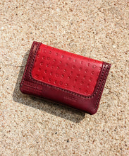 Load image into Gallery viewer, Red &amp; Oxblood Lunar Phase Leather Wallet
