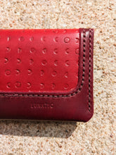 Load image into Gallery viewer, Red &amp; Oxblood Lunar Phase Leather Wallet
