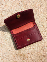 Load image into Gallery viewer, Red &amp; Oxblood Lunar Phase Leather Wallet
